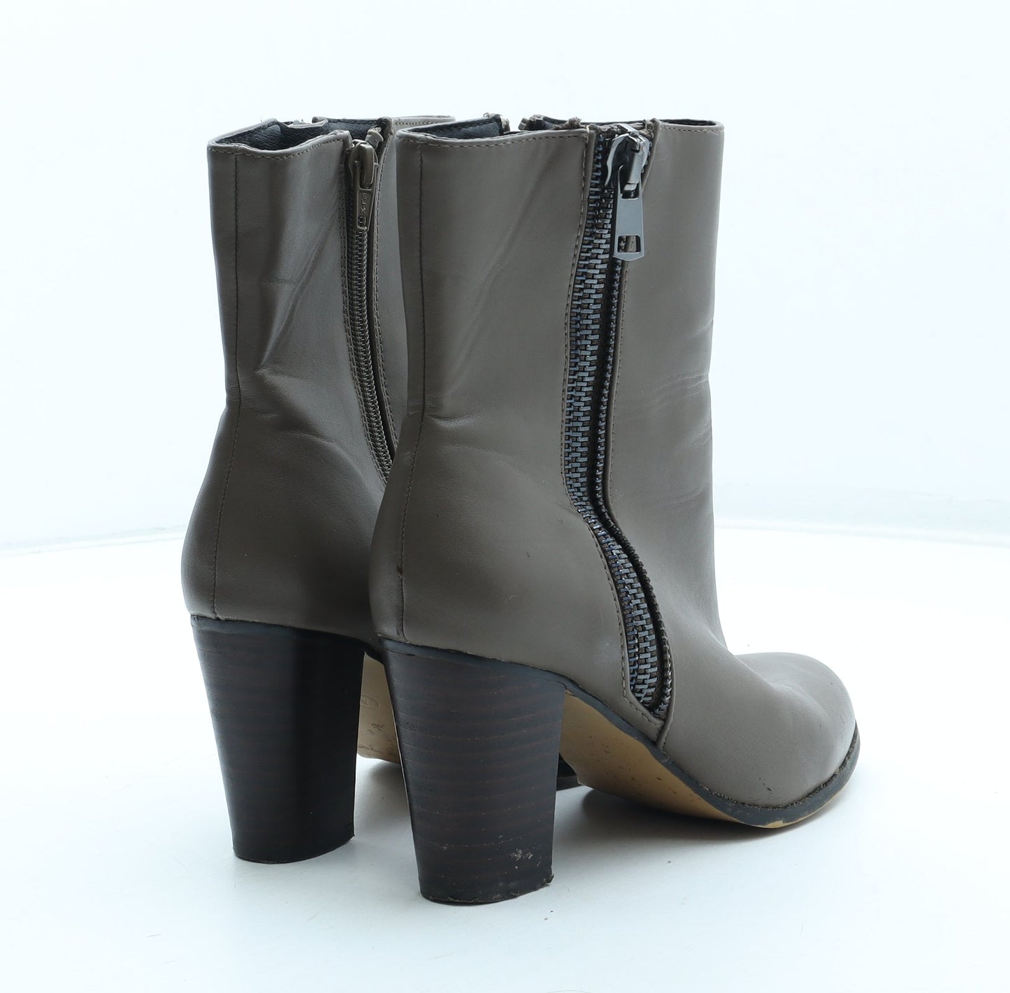 F&F Womens Grey Polyurethane Bootie Boot UK