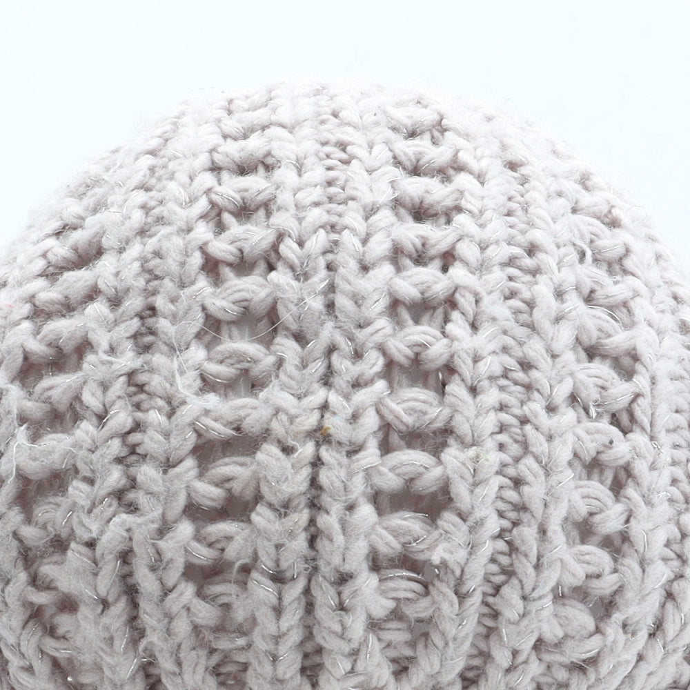 Preworn Womens Pink Acrylic Beanie One Size