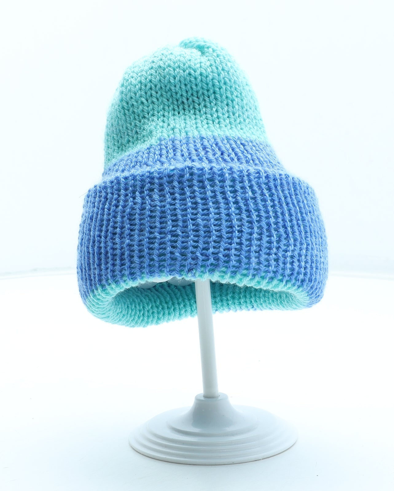 Preworn Boys Blue Colourblock Acrylic Beanie One Size
