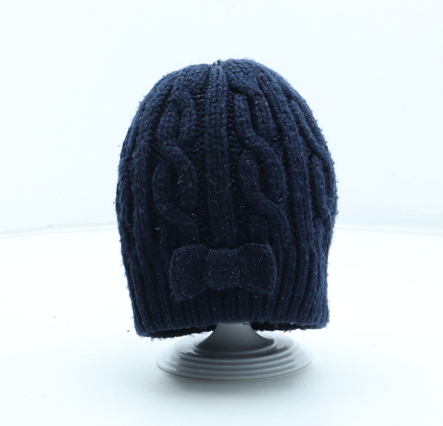 Preworn Girls Blue Acrylic Beanie Size S