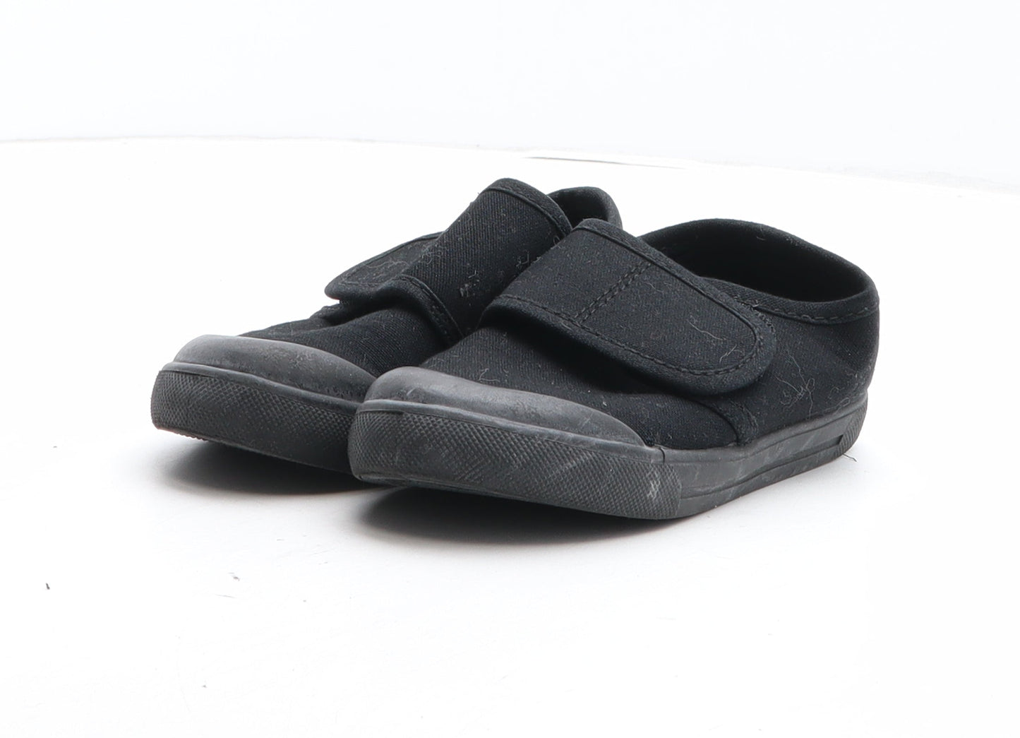 George Boys Black Cotton Trainer Casual UK 8