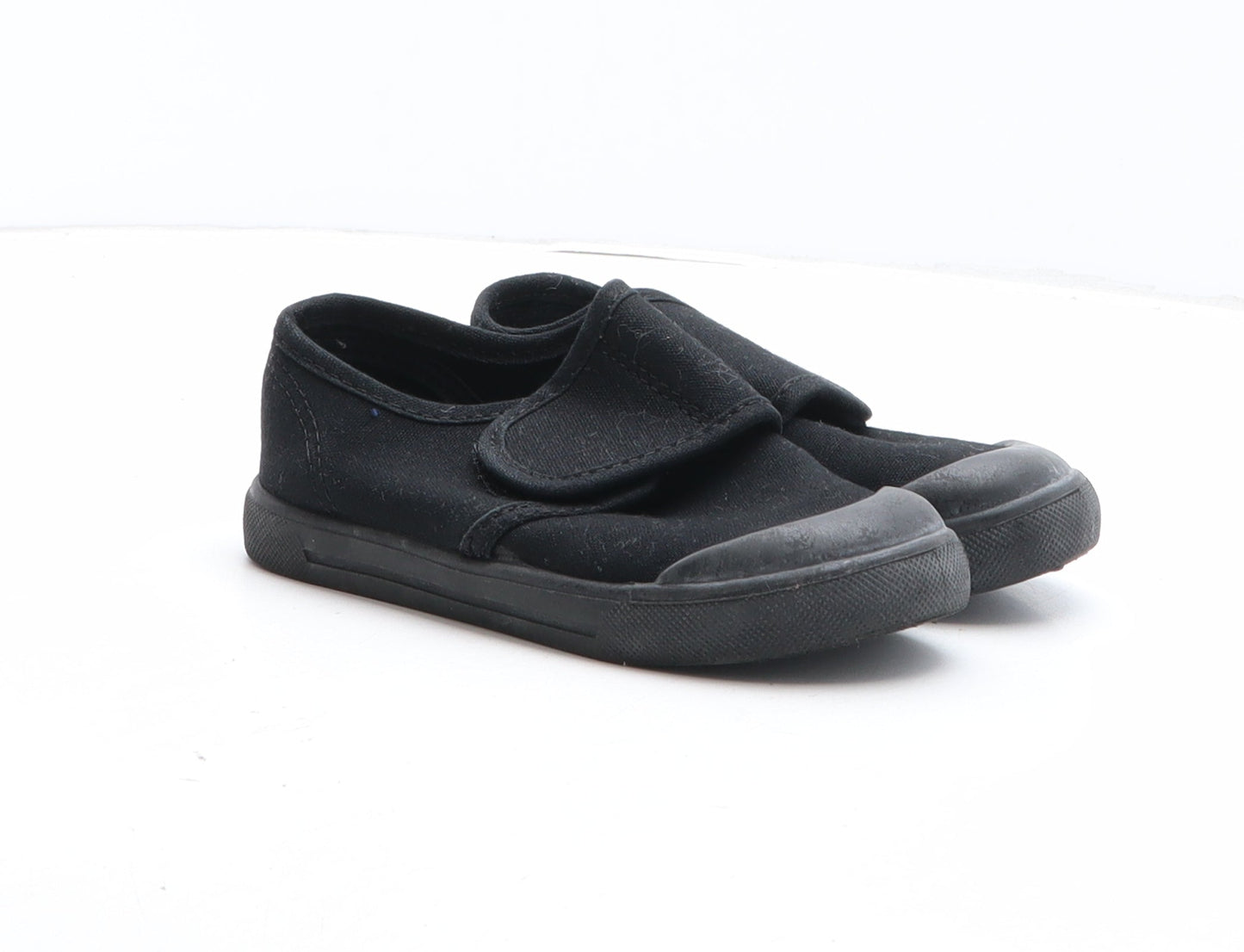 George Boys Black Cotton Trainer Casual UK 8