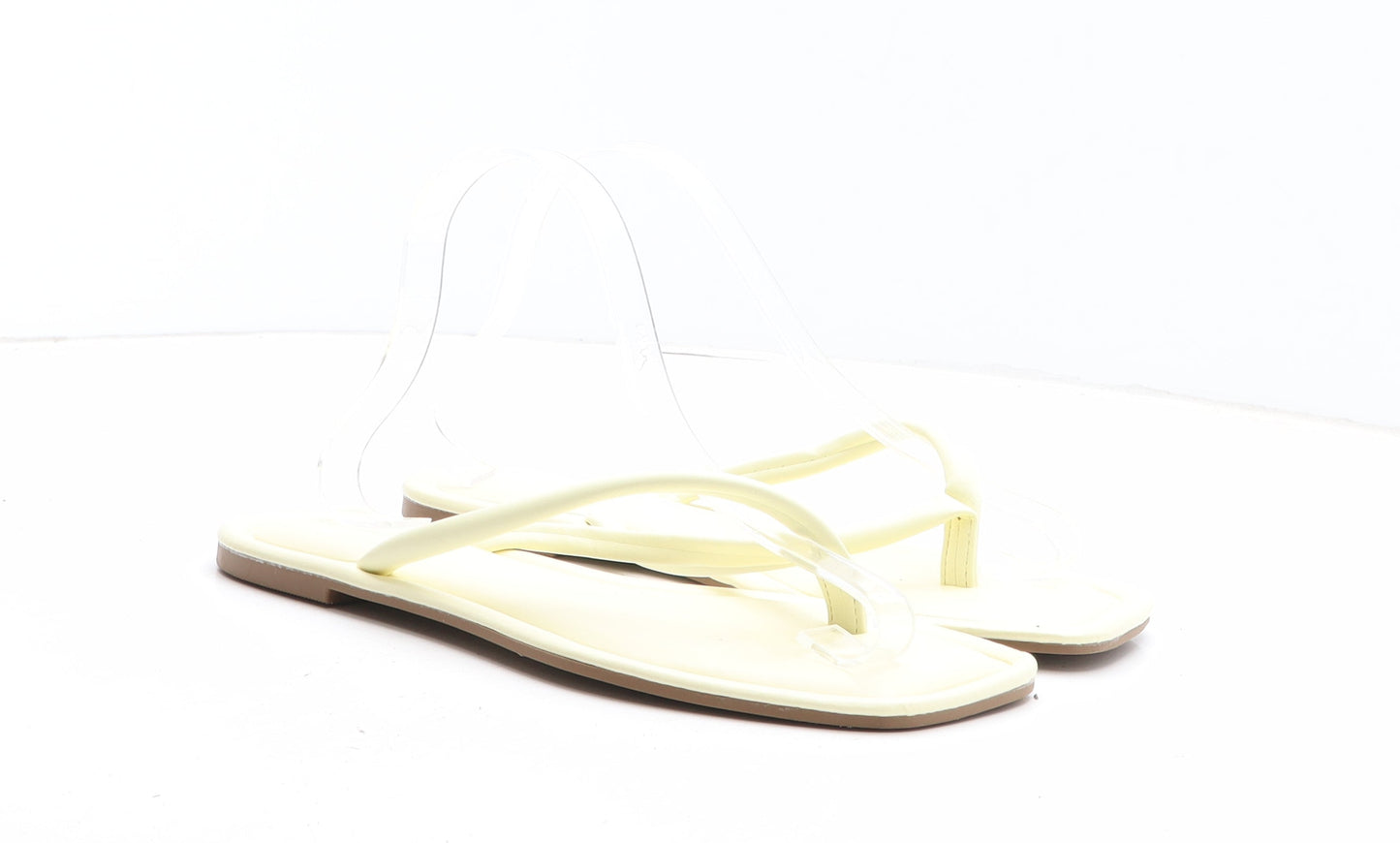 Primark Womens Yellow Synthetic Thong Sandal UK
