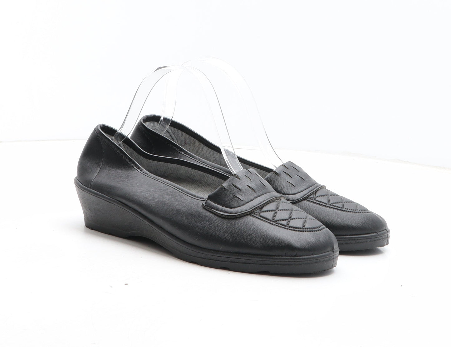 Preworn Womens Black Synthetic Slip On Casual UK