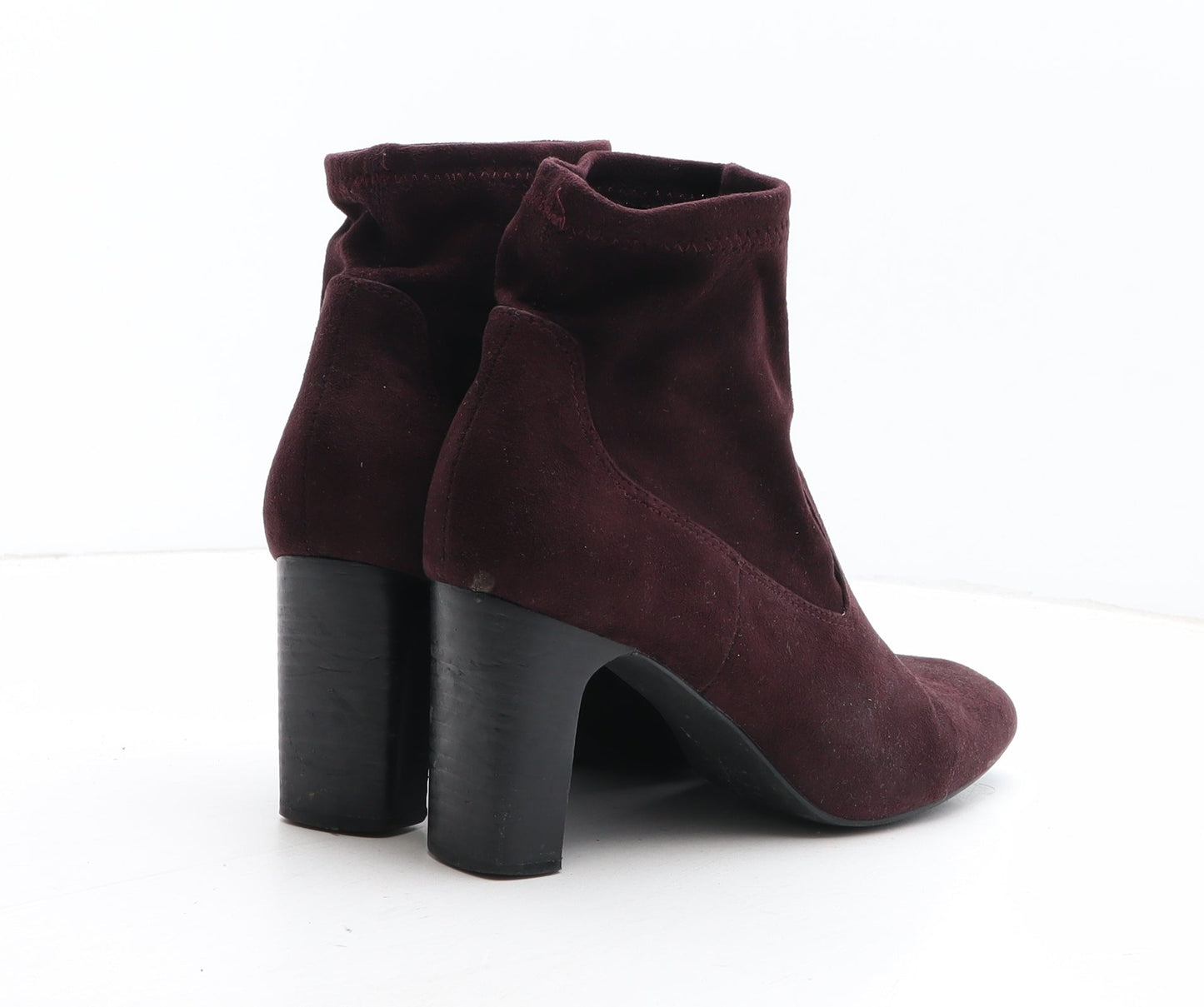 Preworn Womens Purple Fabric Bootie Boot UK