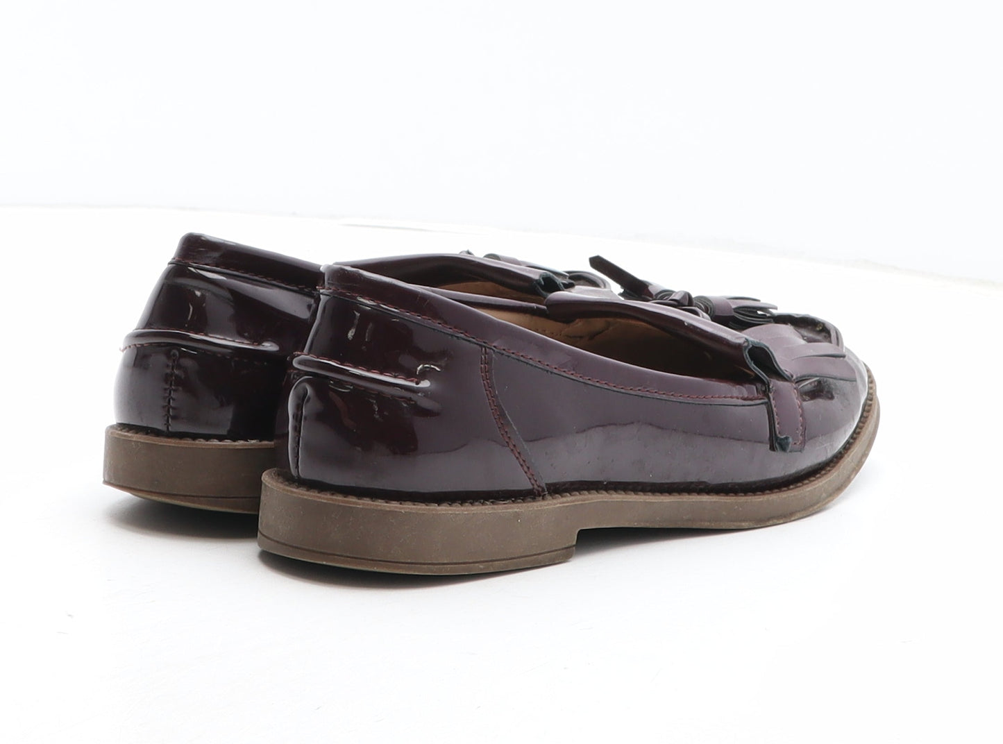 Primark Womens Purple Leather Loafer Casual UK