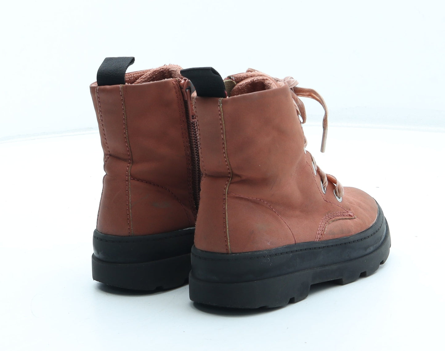 H&M Girls Pink Polyurethane Bootie Boot UK 8.5 26