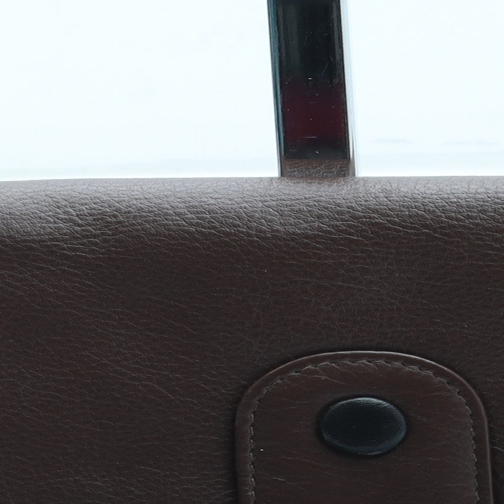 Preworn Womens Brown Leather Bow Tie Wallet Size M