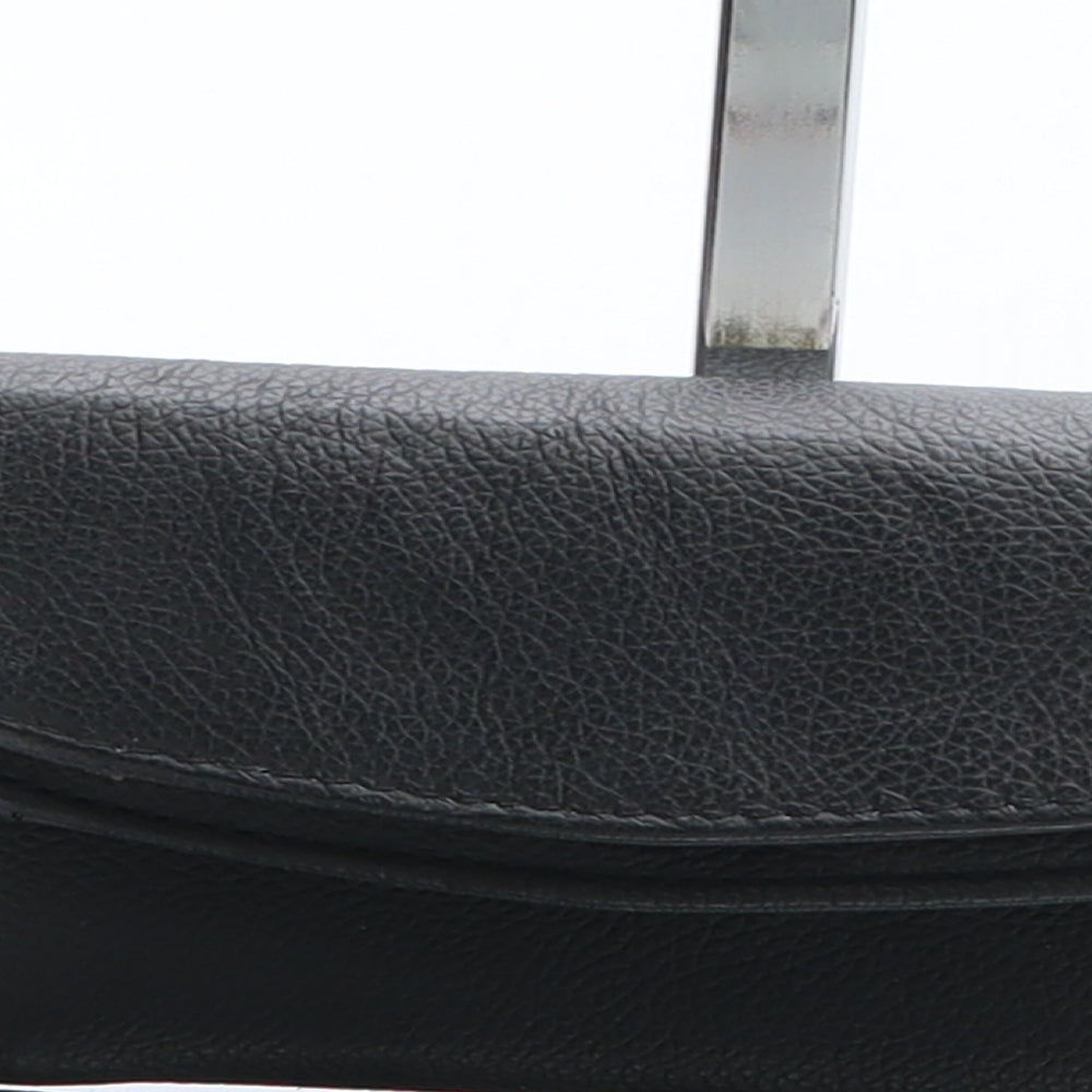 Preworn Womens Black Polyurethane Bow Tie Wallet Size S