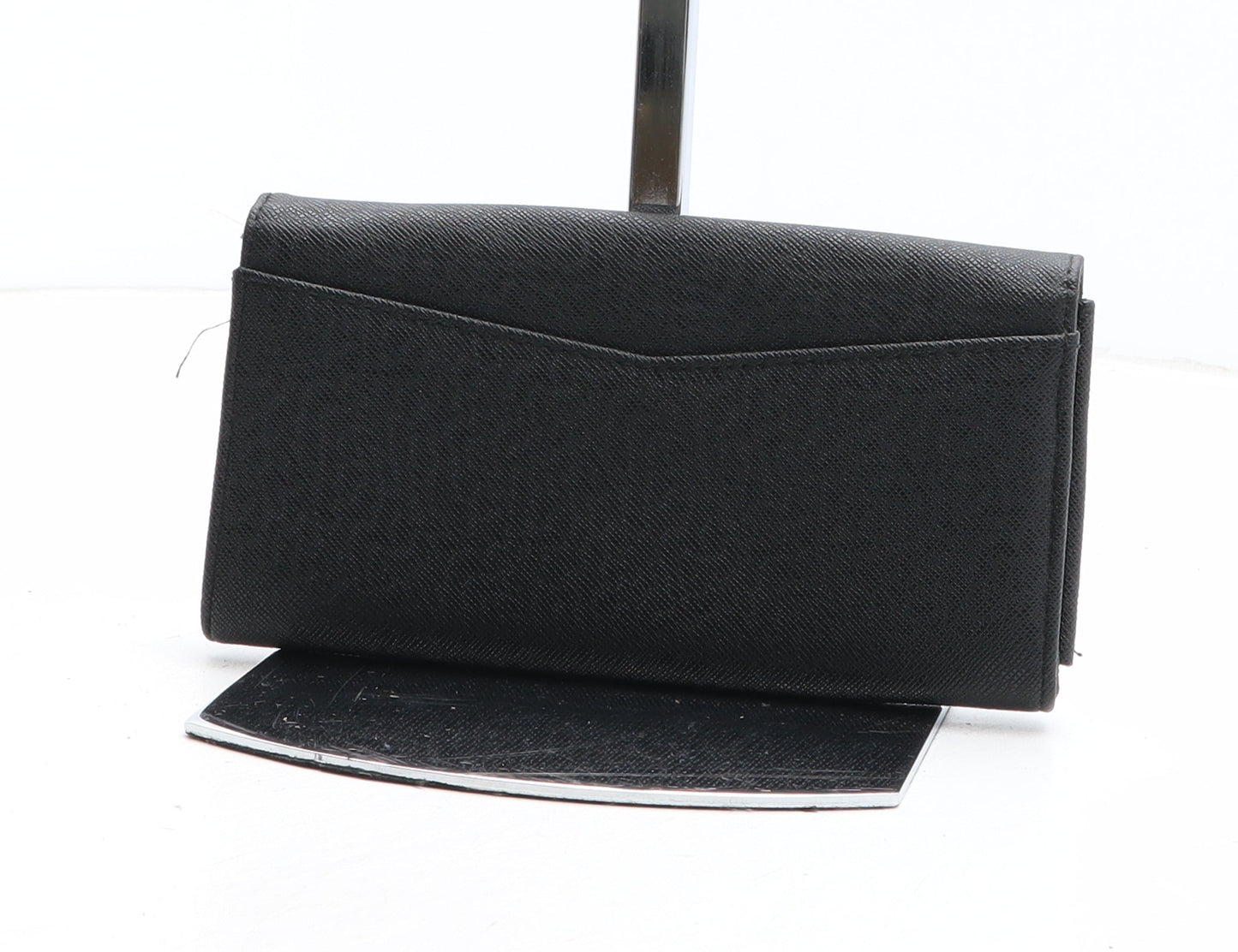 Atmosphere Womens Black Polyurethane Bow Tie Wallet Size M