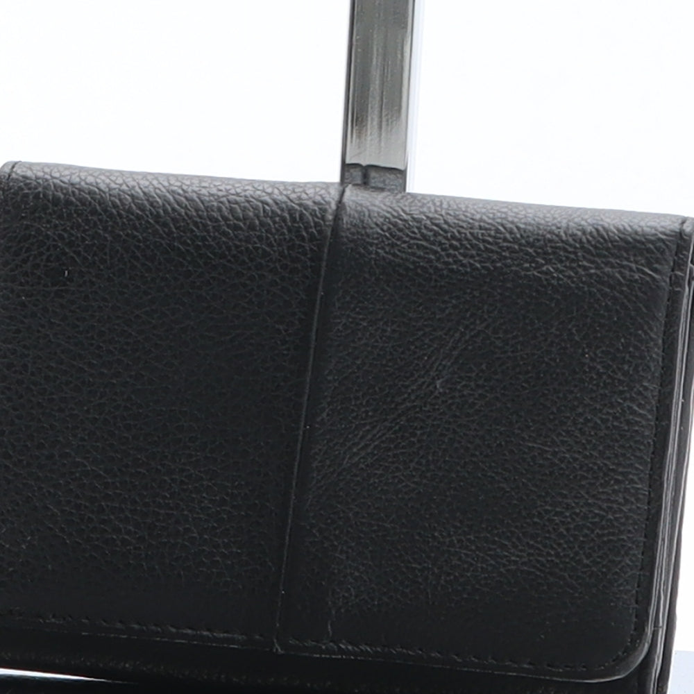 Preworn Womens Black Polyurethane Bow Tie Wallet Size S