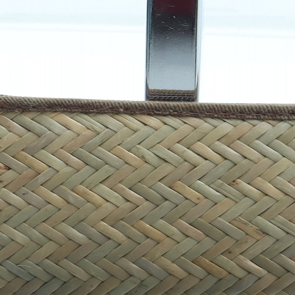 Preworn Womens Beige Paper Bow Tie Wallet Size XS