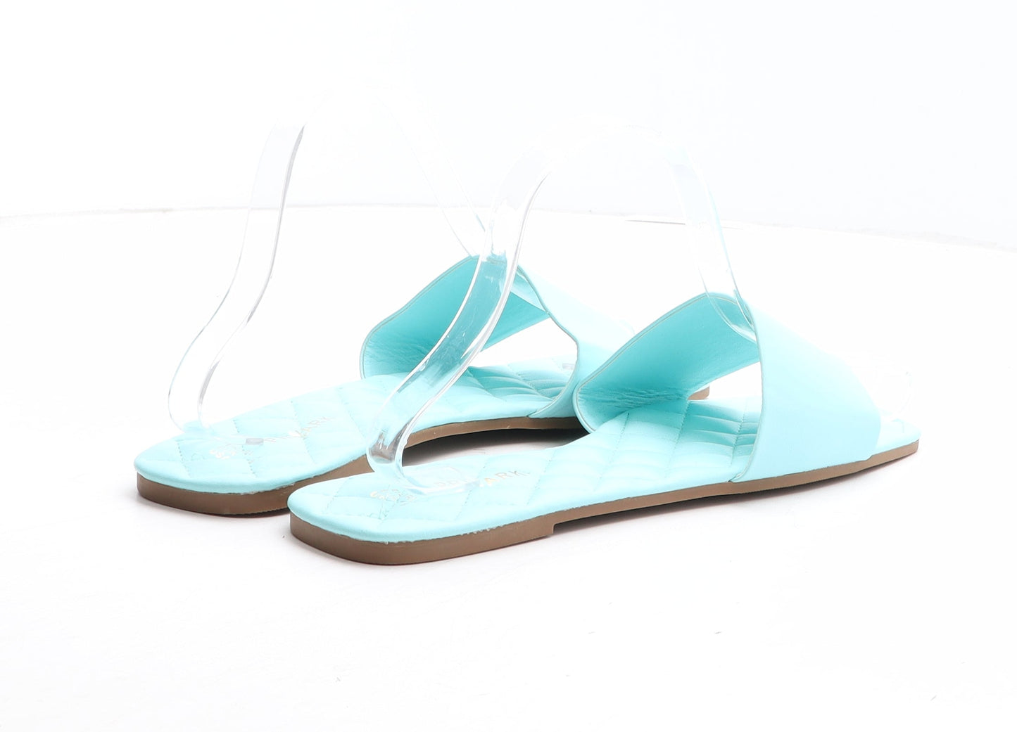 Primark Womens Blue Synthetic Slip On Sandal UK