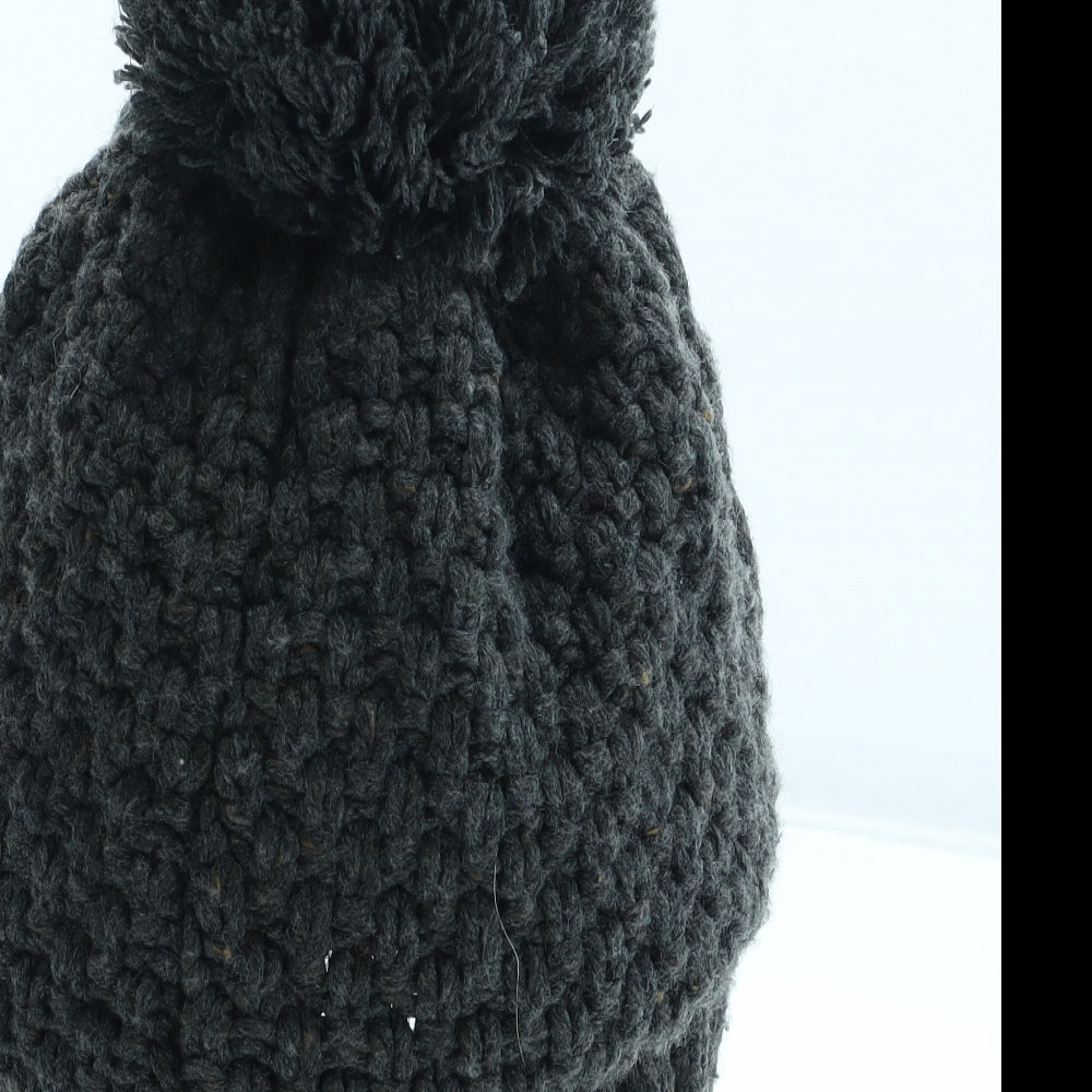 George Mens Grey Acrylic Winter Hat One Size
