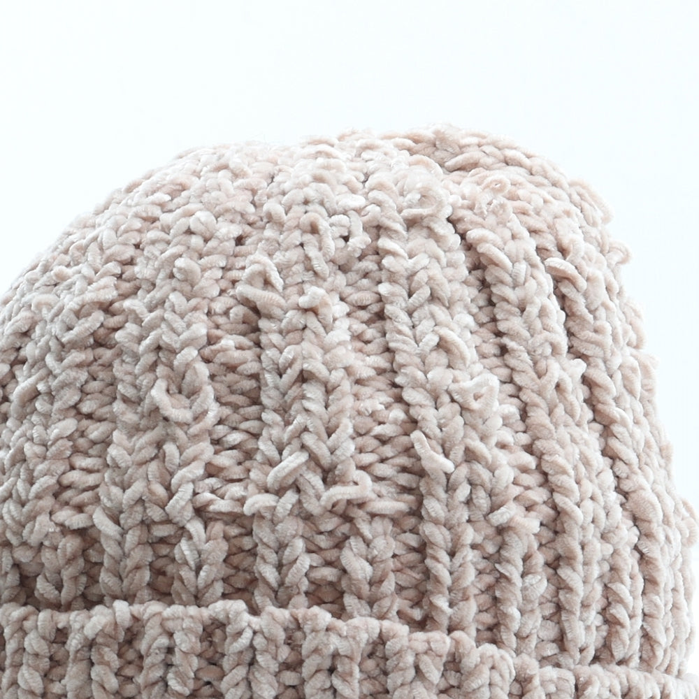 George Womens Pink Polyester Beanie One Size