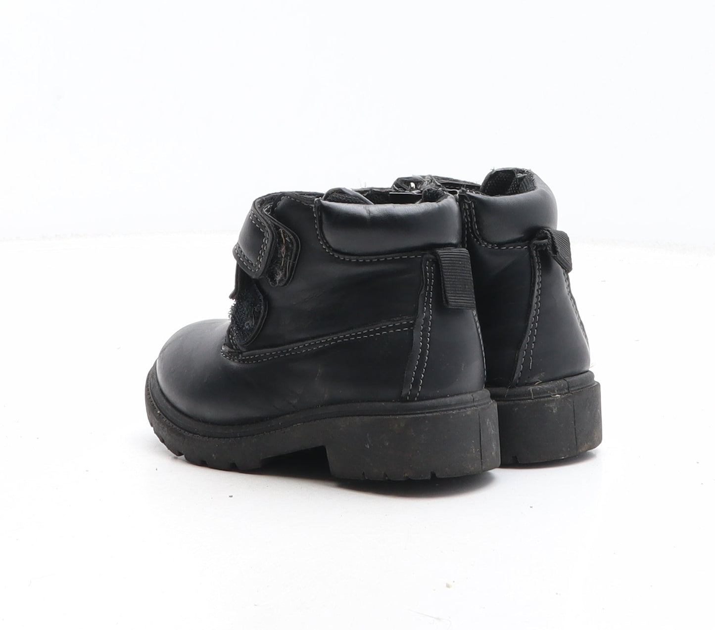 PEP&CO Boys Black Synthetic Biker Boot UK 4