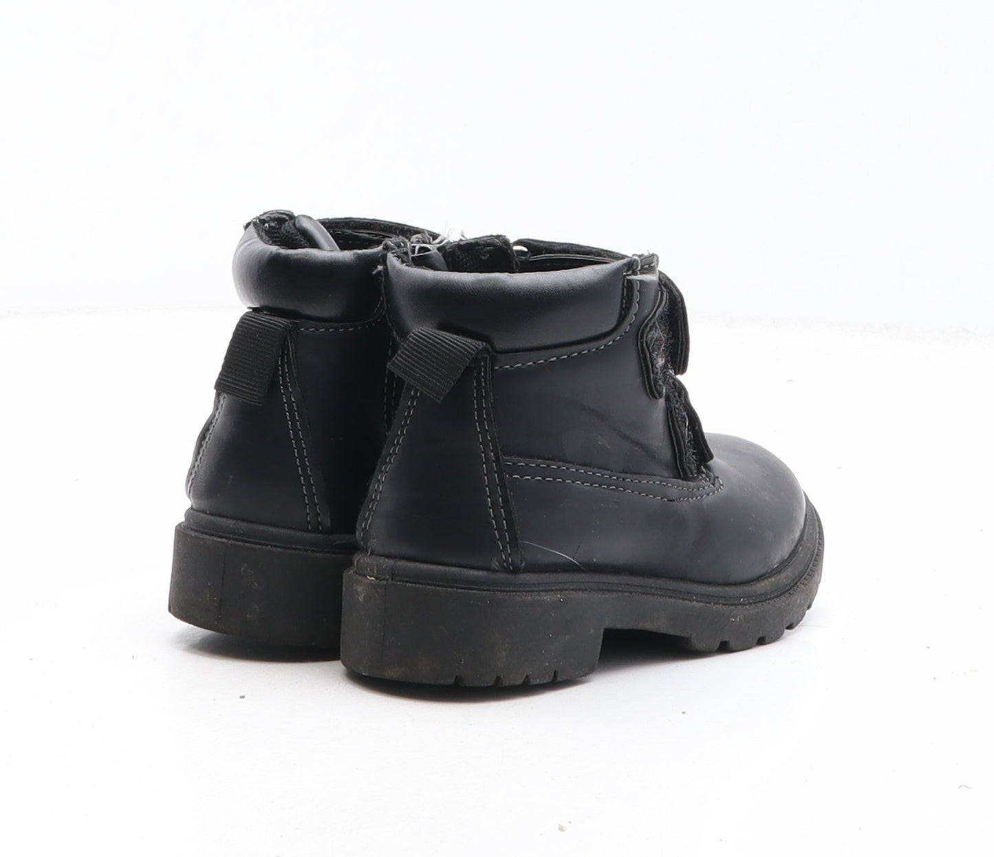 PEP&CO Boys Black Synthetic Biker Boot UK 4