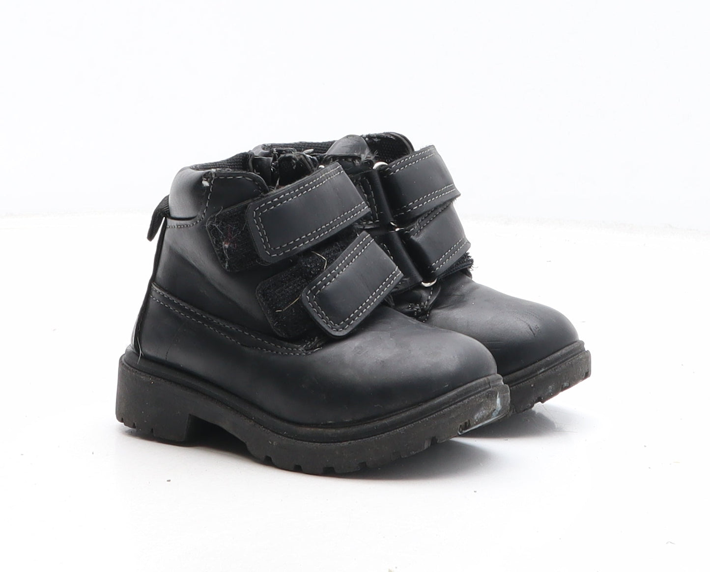 PEP&CO Boys Black Synthetic Biker Boot UK 4