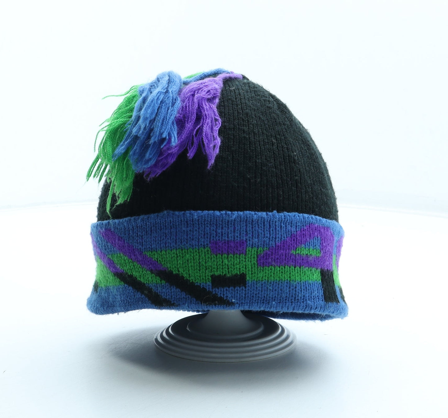 Preworn Mens Multicoloured Acrylic Beanie One Size