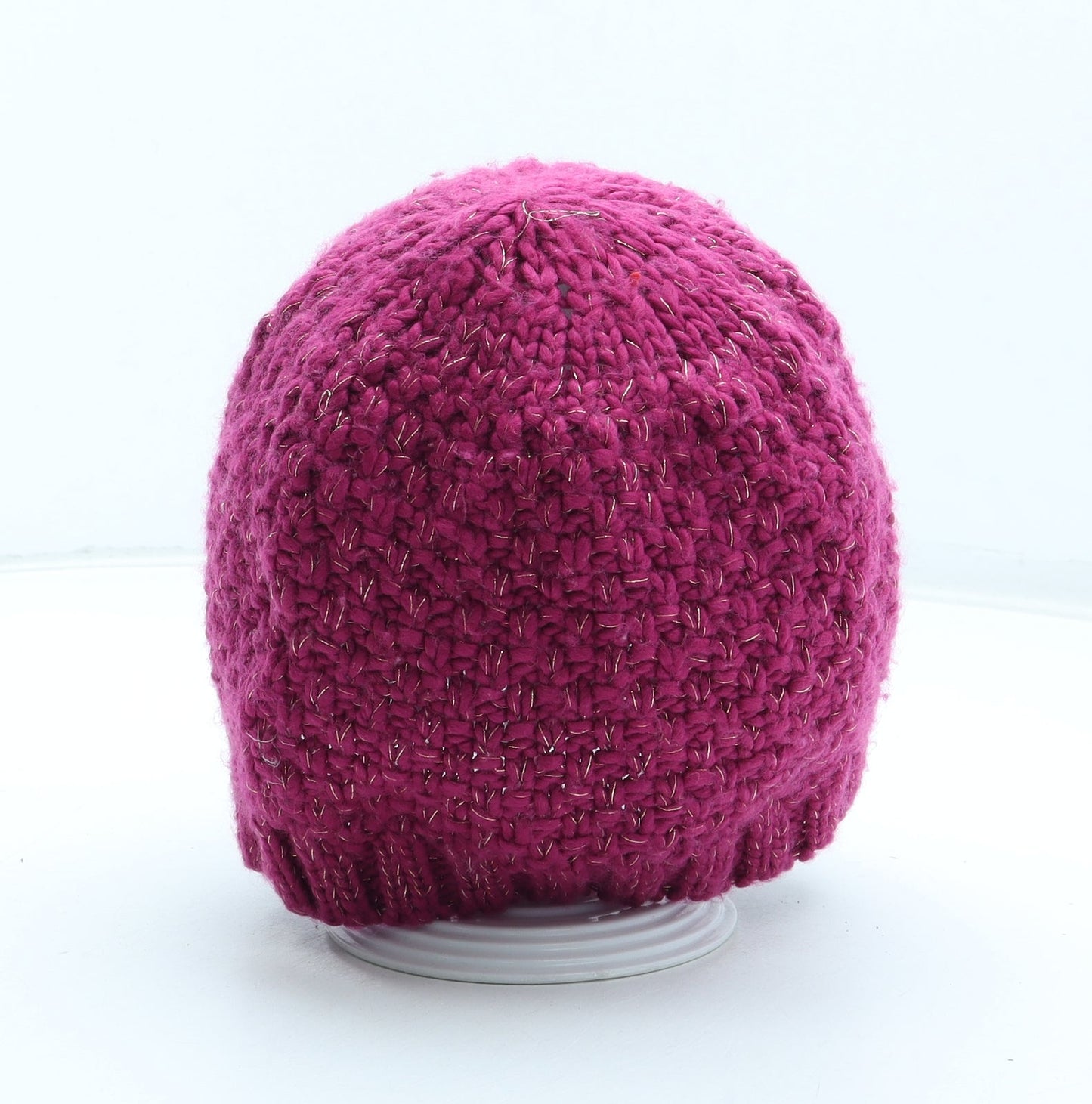 Preworn Girls Pink Acrylic Beanie One Size