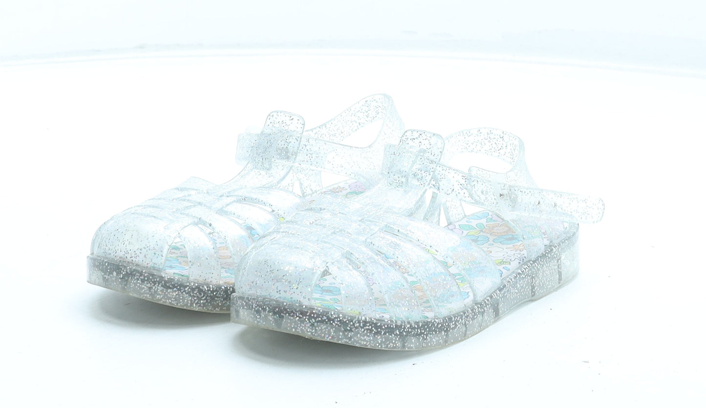 Preworn Girls Clear Rubber Fisherman Sandal UK 9 27