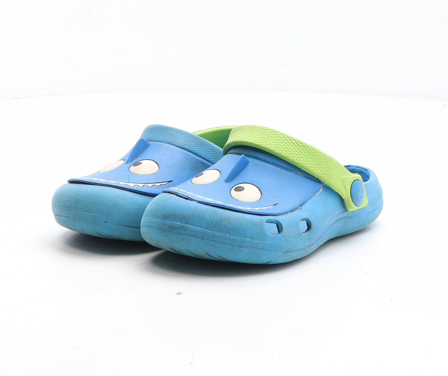 Preworn Boys Blue Synthetic Slider Casual UK 9