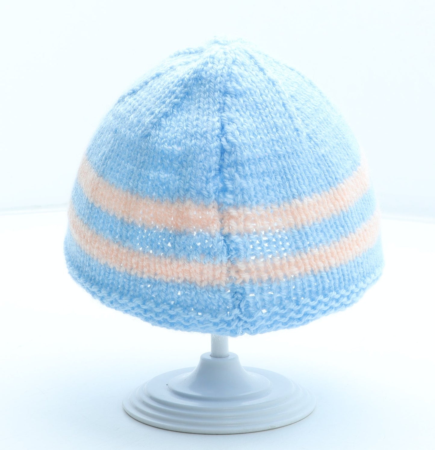 Preworn Boys Blue Colourblock Acrylic Beanie One Size