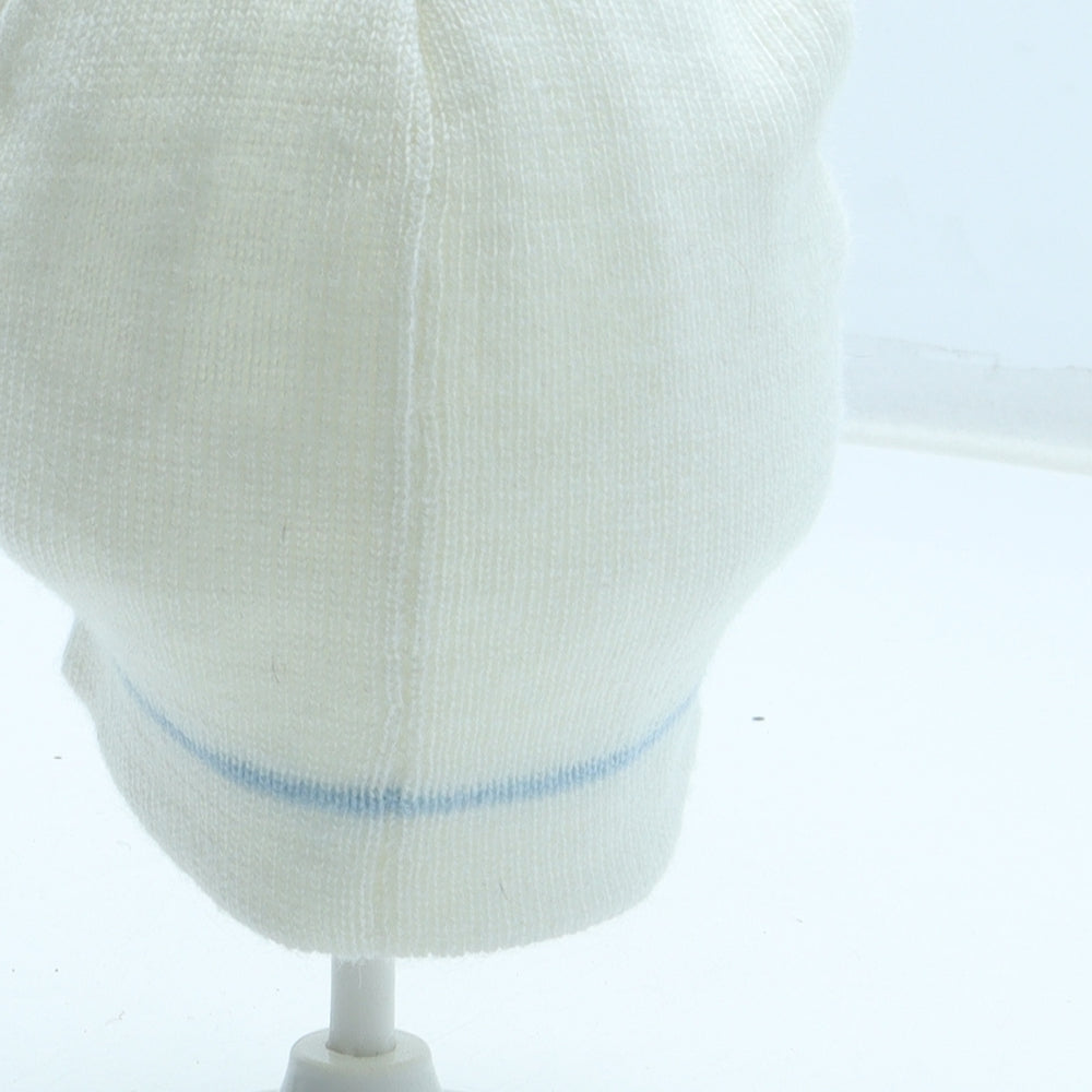 Preworn Girls White Acrylic Beanie Size S