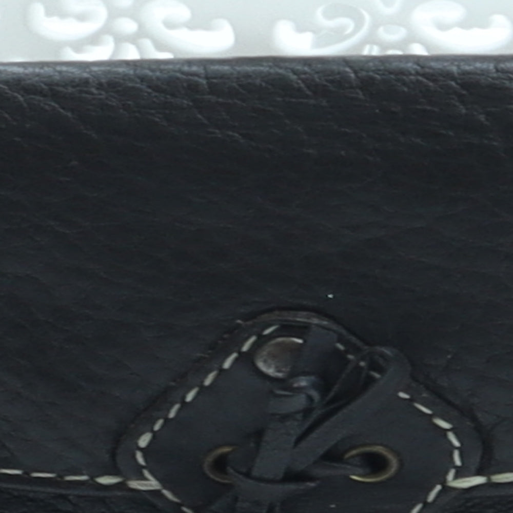 Preworn Womens Brown Leather Bow Tie Wallet Size S