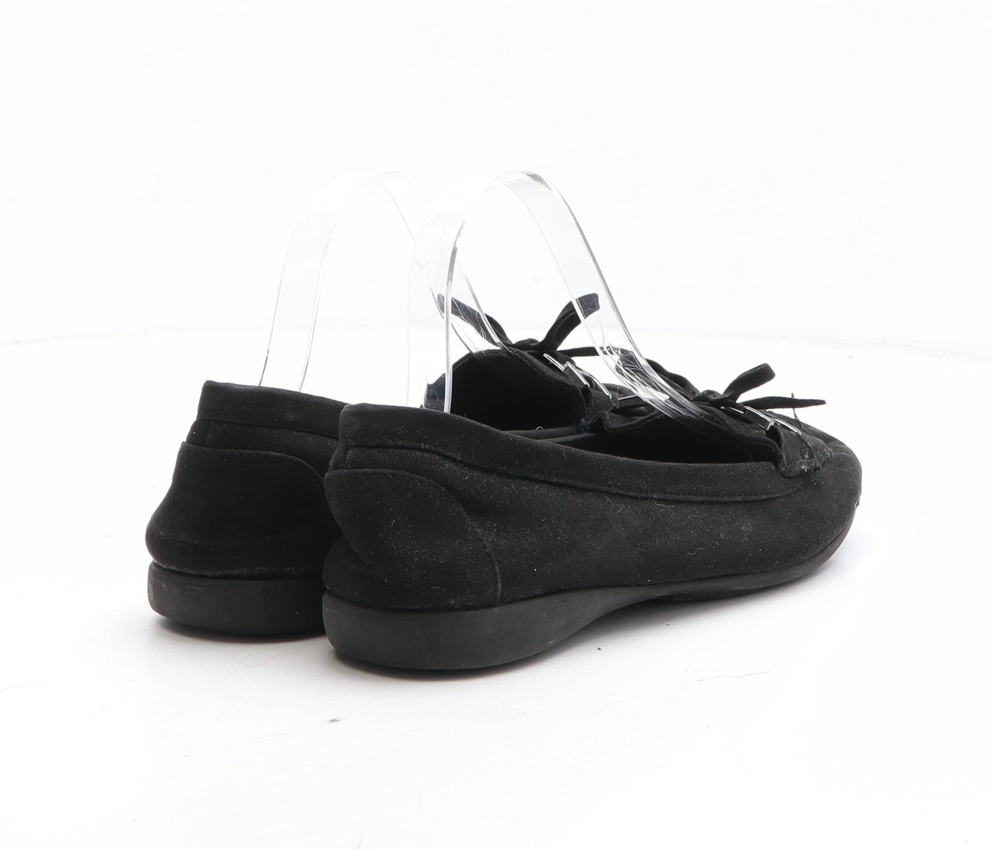 F&F Womens Black Fabric Loafer Casual UK