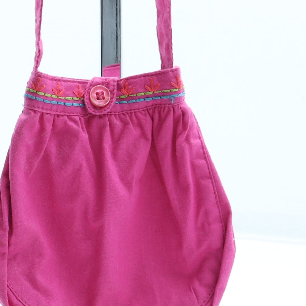 Preworn Girls Pink Polyester Crossbody Size Small Button