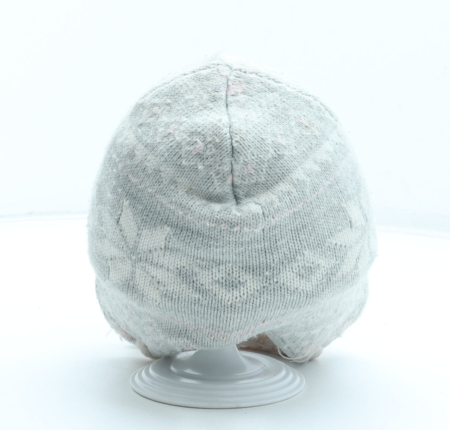 Primark Girls Grey Fair Isle Acrylic Winter Hat Size S