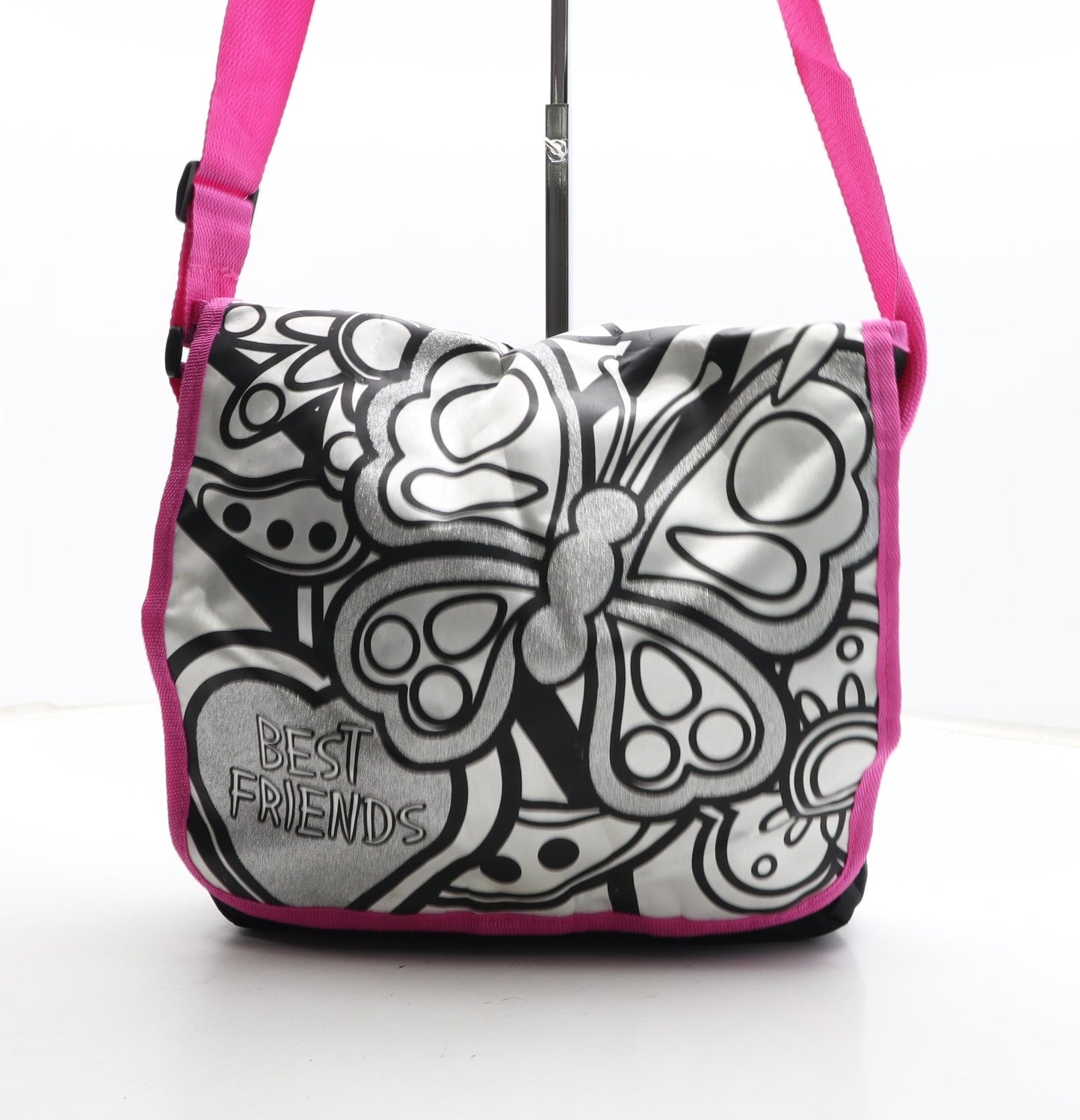 Preworn Girls Multicoloured Geometric Polyester Crossbody Size Medium Hook & Loop - Best Friends