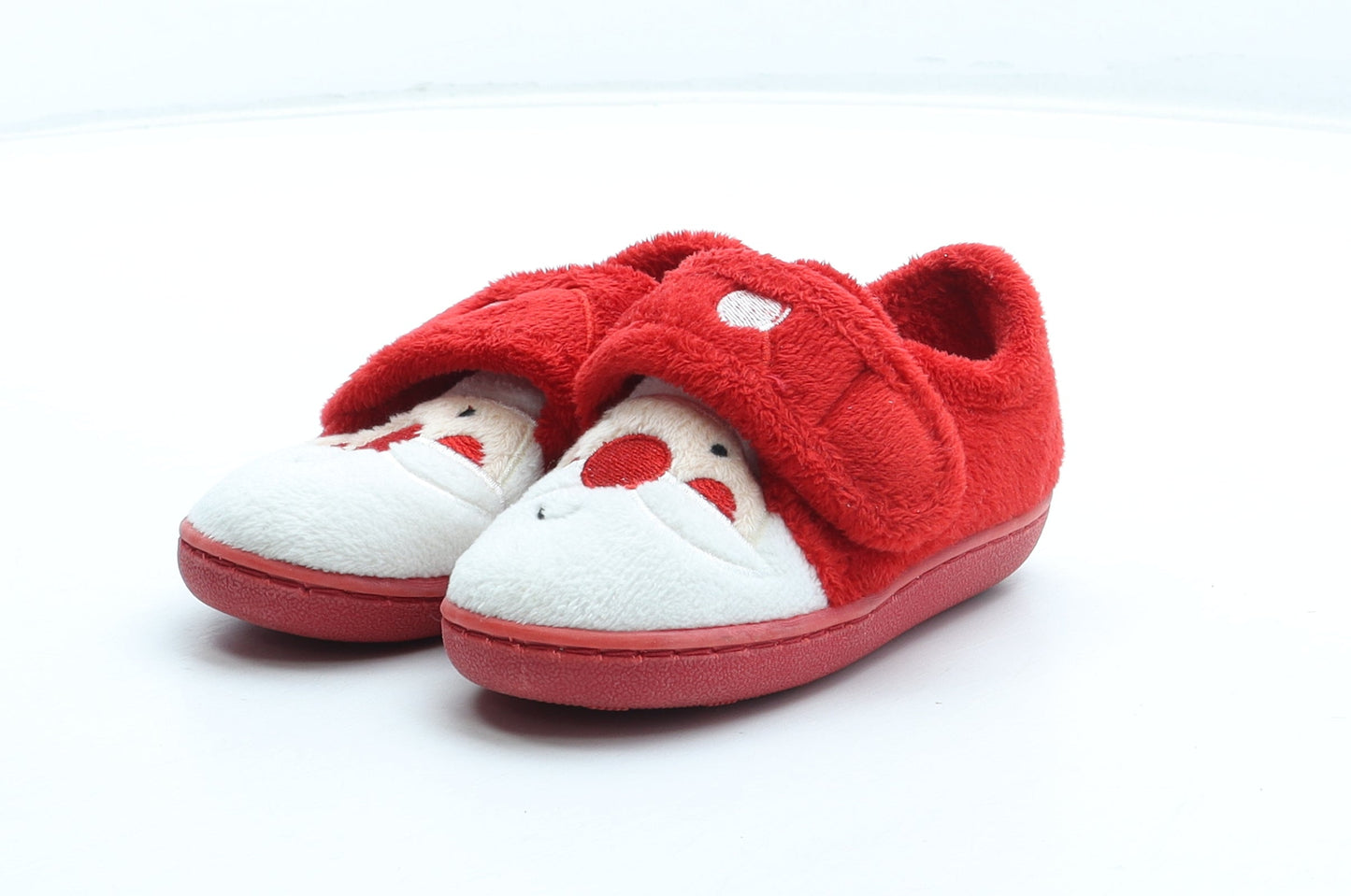 Preworn Boys Red Polyester Bootie Slipper UK 6 23 - Father Christmas