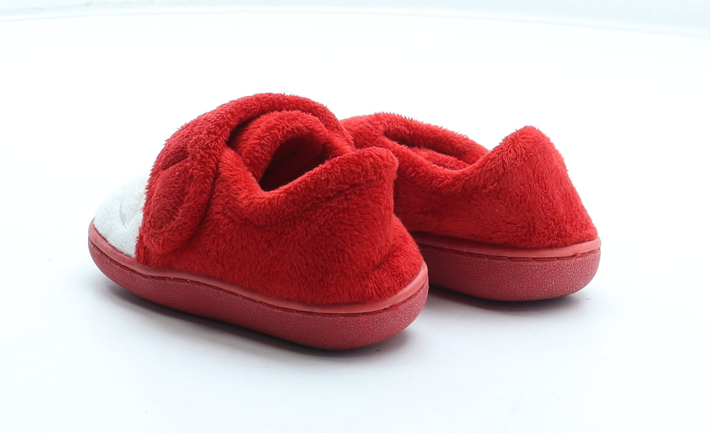 Preworn Boys Red Polyester Bootie Slipper UK 6 23 - Father Christmas