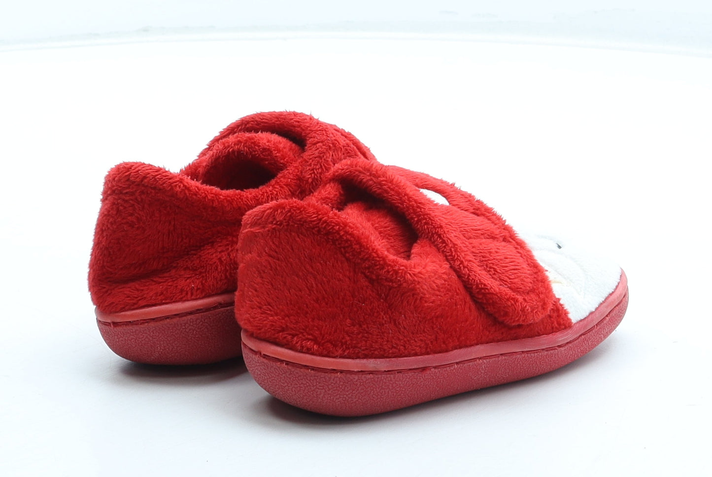 Preworn Boys Red Polyester Bootie Slipper UK 6 23 - Father Christmas