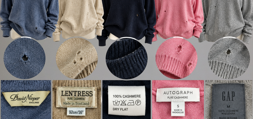 Preloved Cashmere for Craft and Upcycling - 10 Pieces for Resellers