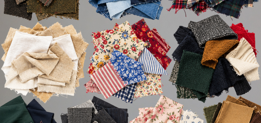 Mixed Preloved Fabric for Craft Upcycling - 5 Pack for Resellers