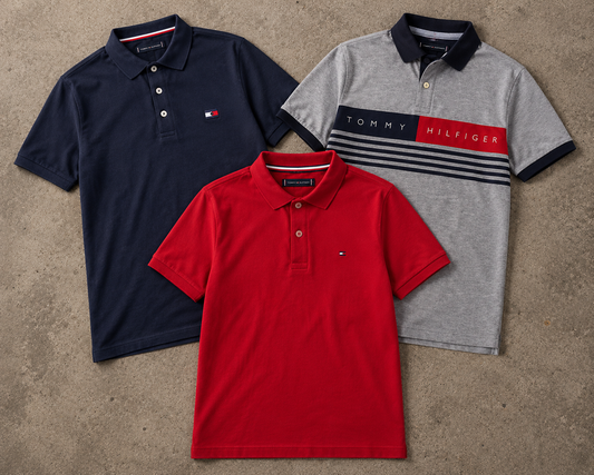 Tommy Hilfiger Preloved Polo Shirts Grade A/B - 5 Piece Wholesale Bundle for Resale Wholesale