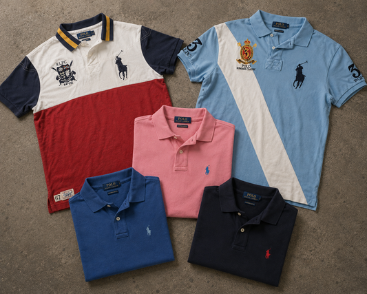 Preloved Ralph Lauren Polo Shirts Grade A/B for Resale - 5 Piece Wholesale