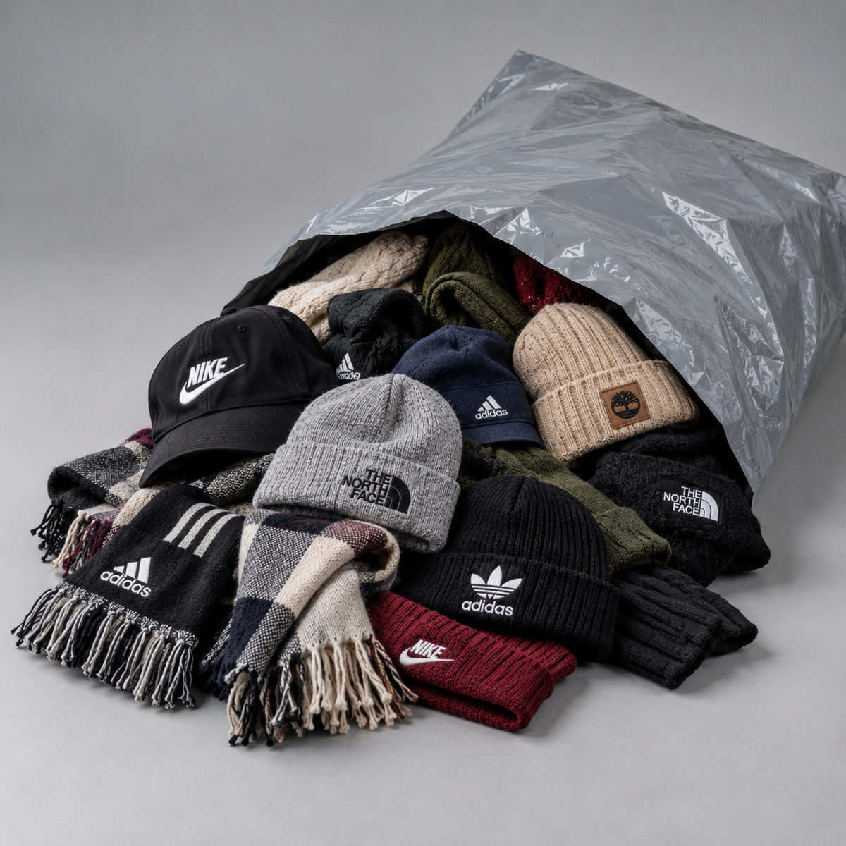 Cash4Clothes Preloved Branded Hats & Scarves 30 Pack - For Resellers