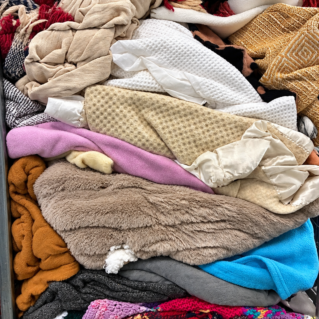 Mixed Preloved Fabric for Craft and Upcycling - 5 Pack Large Pieces for Resellers
