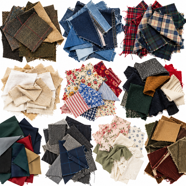 Mixed Preloved Fabric for Craft Upcycling - 5 Pack for Resellers