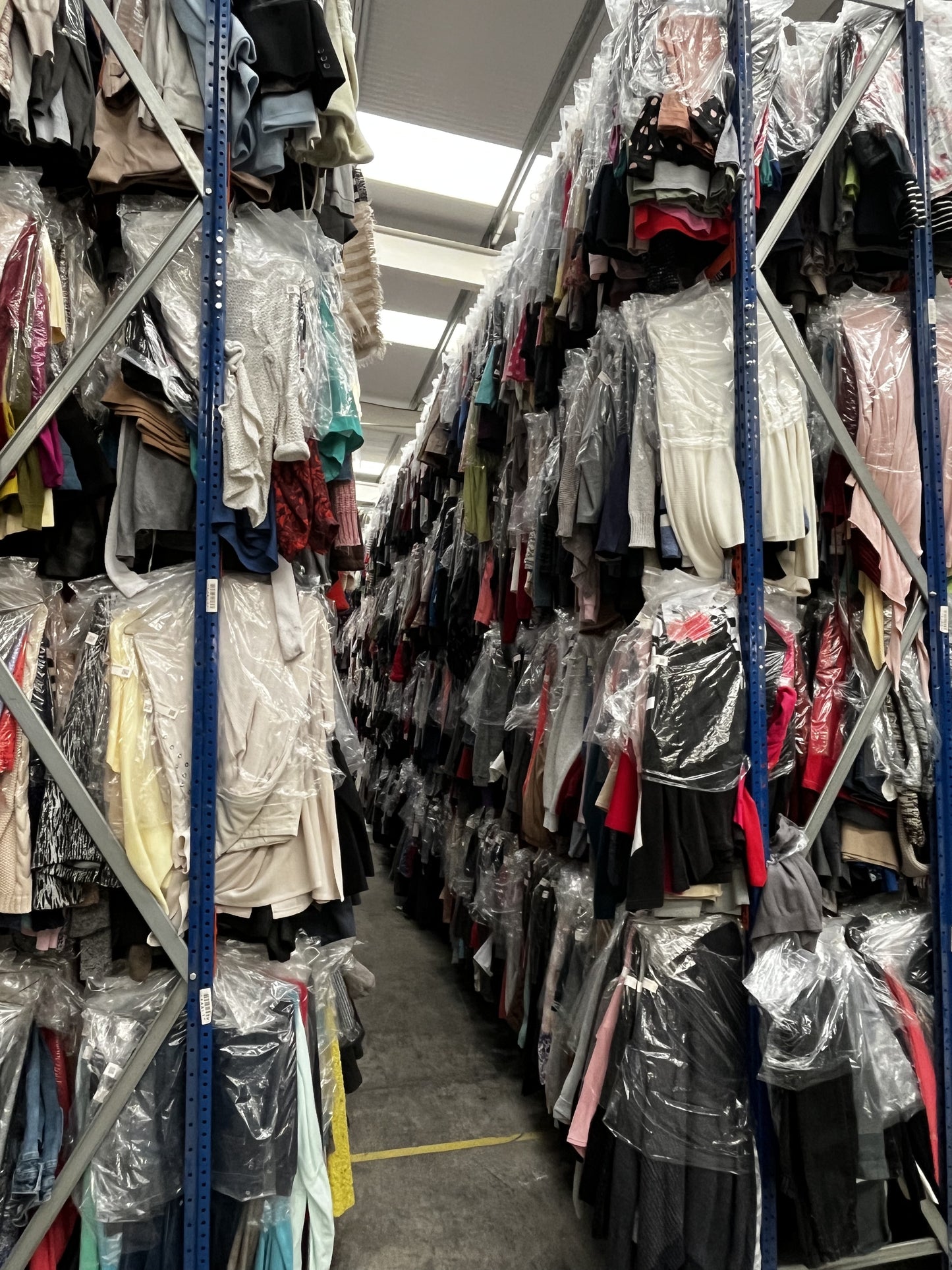 Wholesale Lot of Second-Hand Clothes with Hangers