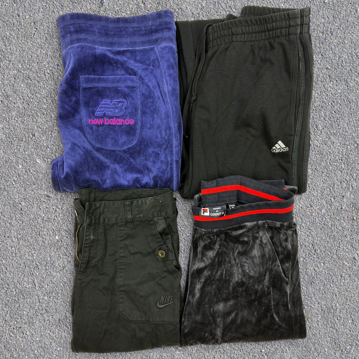 Discontinued Preloved Branded Track Pants Wholesale 10 Pack - For Resale