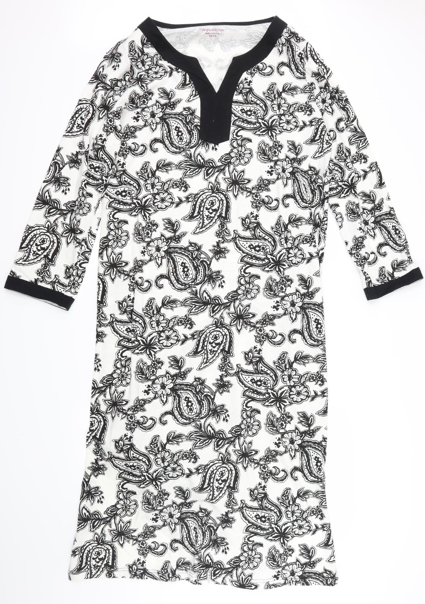 Milarosa Womens White Floral  Maxi  Size 12