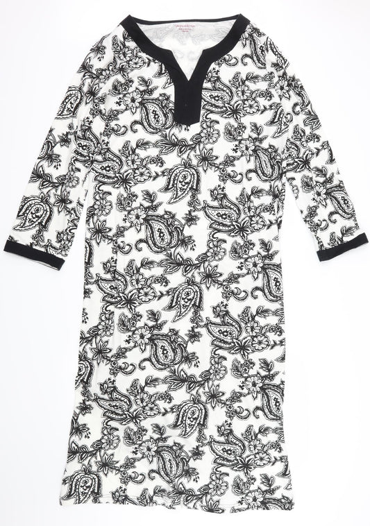 Milarosa Womens White Floral  Maxi  Size 12