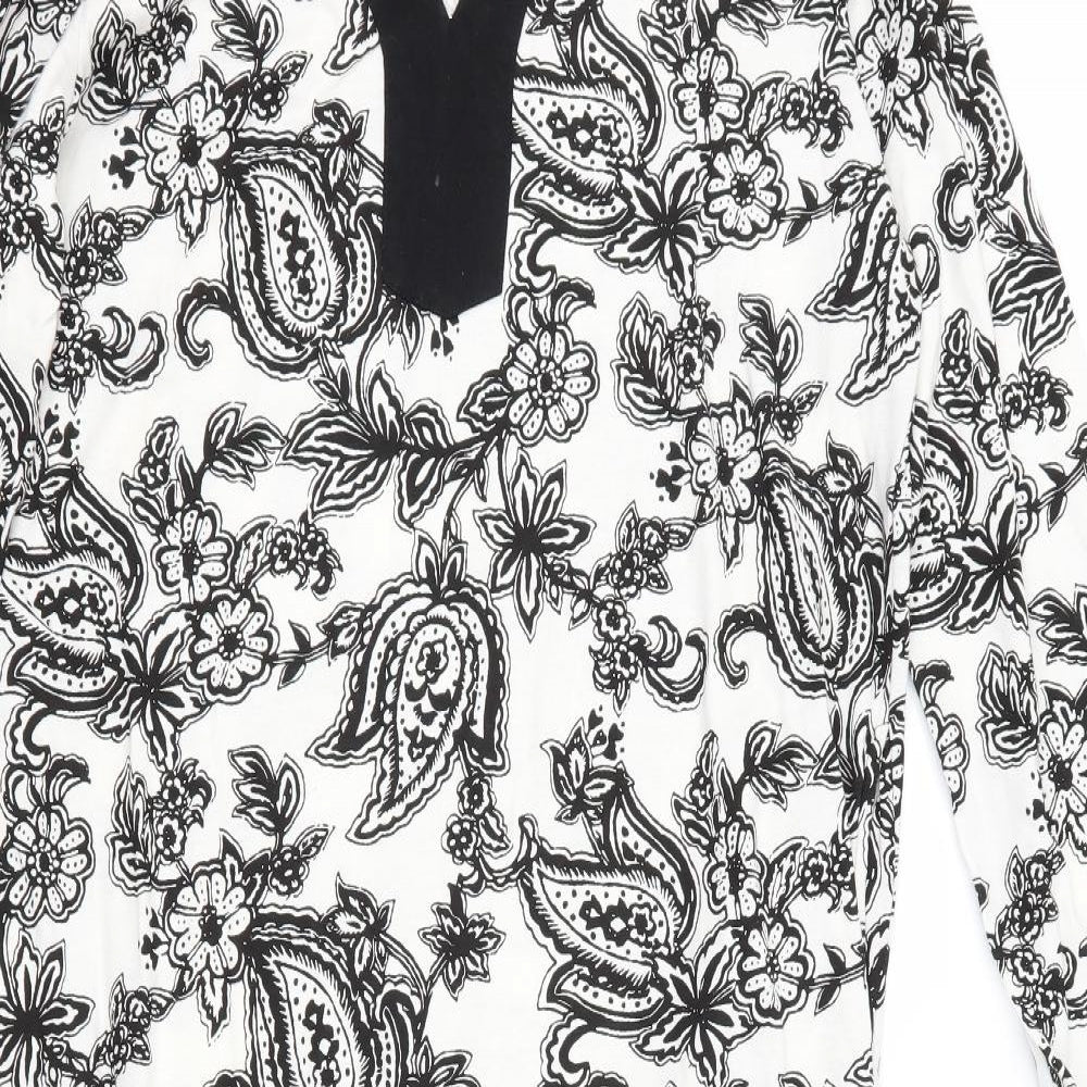 Milarosa Womens White Floral  Maxi  Size 12