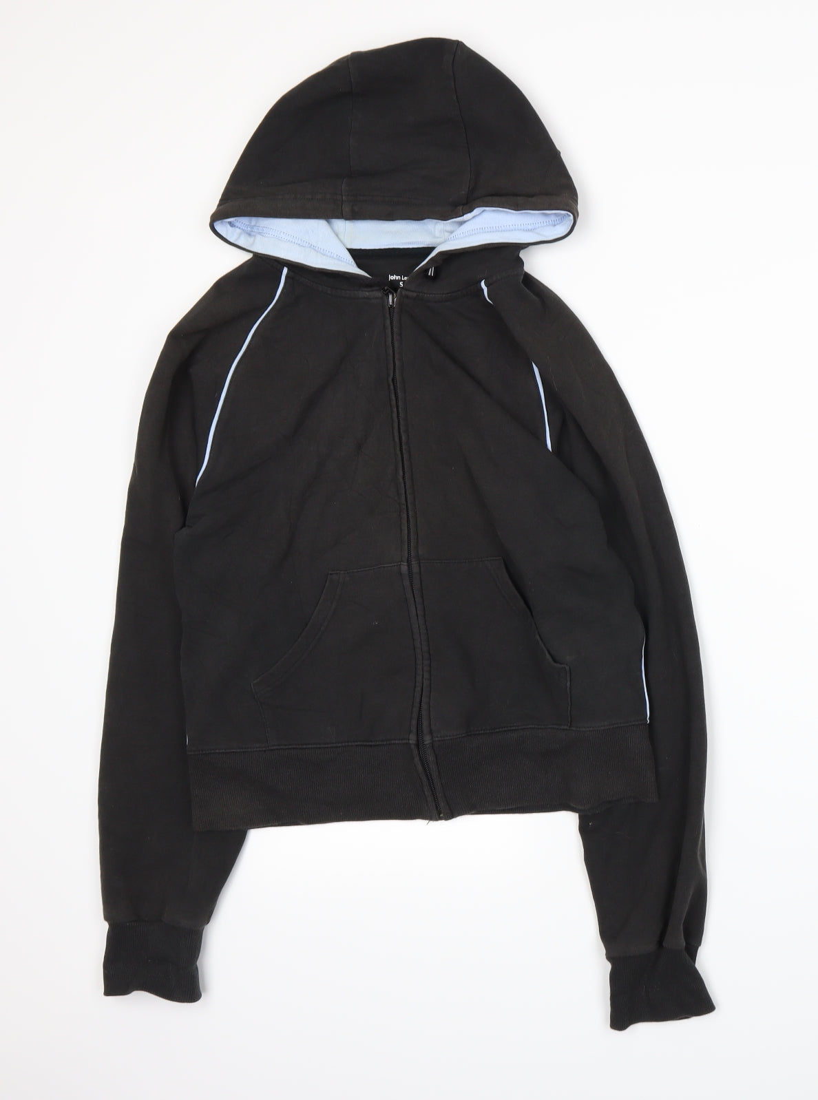 John Lewis Mens Black   Full Zip Hoodie Size S