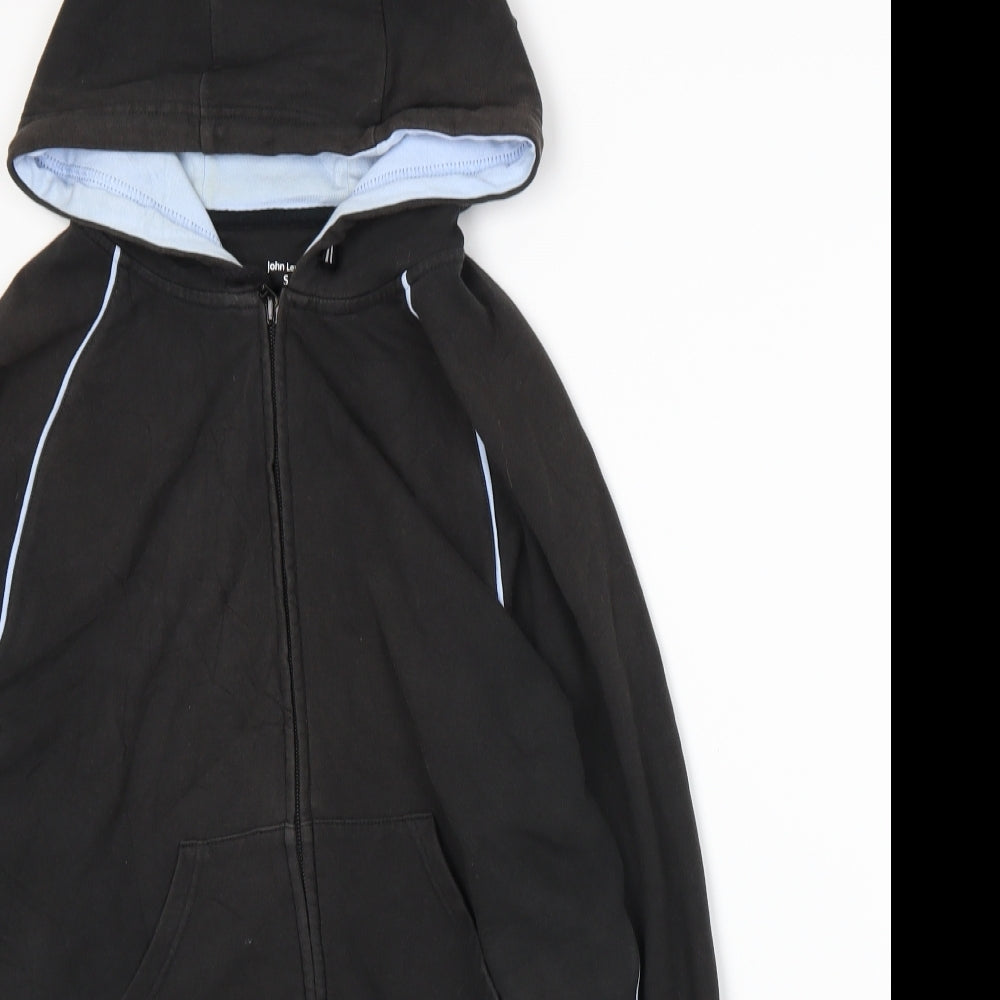 John Lewis Mens Black   Full Zip Hoodie Size S